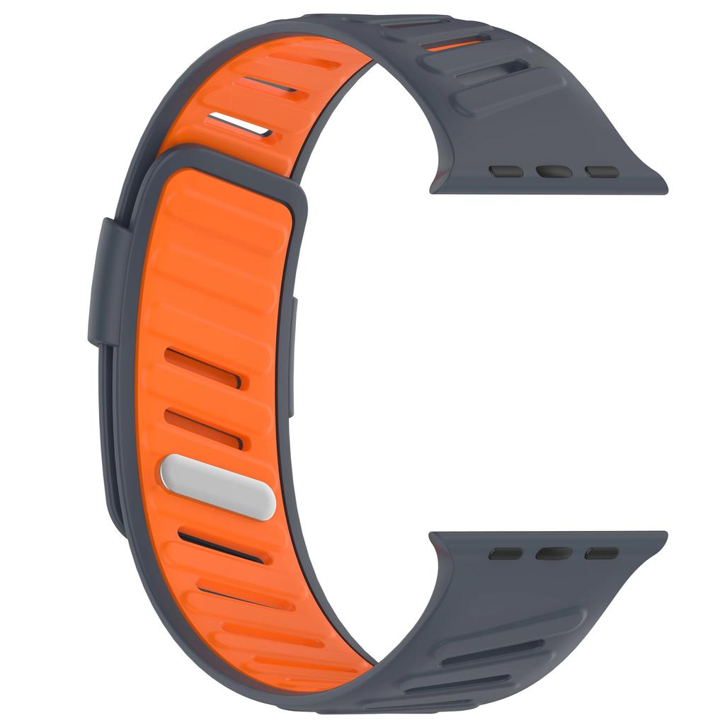 Dvoubarevný sportovní řemínek pro Apple Watch Ultra 3/2/1 49mm 41 42 45 44 46mm prodyšný silikonový pásek pro Iwatch řadu 11 10 9 8 7 SE