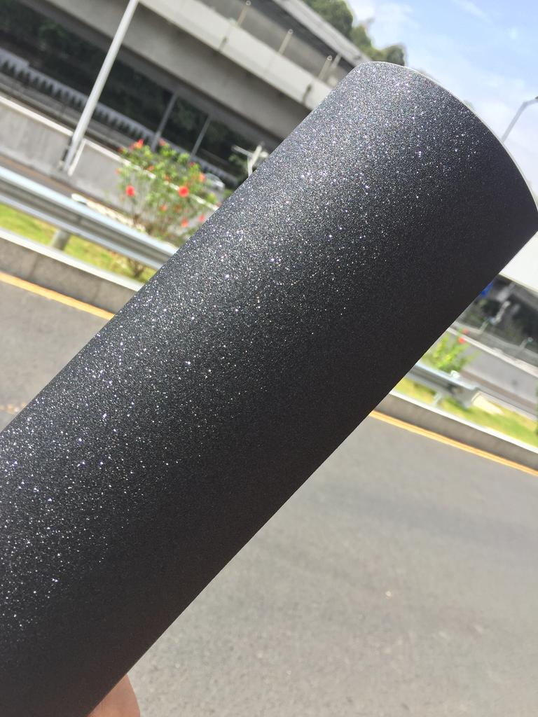 Car Styling Black Glitter Diamond Shiny Vinyl Films Wrap For Car Body Car Sticker Auto Decoration Motorcycle Decal