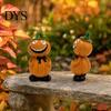 Weather-resistant Halloween Ornaments Pumpkin Figure Ornaments, Hand-Painted Resin Decorations with Unique Garden Expressions, Figurine for