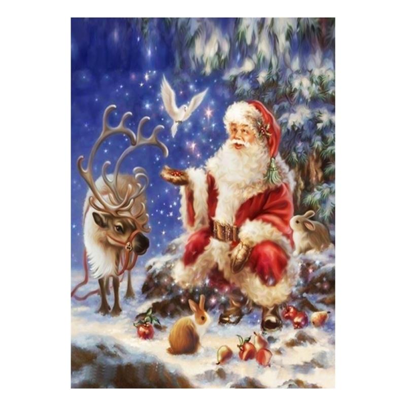 Santa Claus Diamond Embroidery Mosaic Crystal 5D Cross Stitch Diamond Painting DIY Wall Sticker