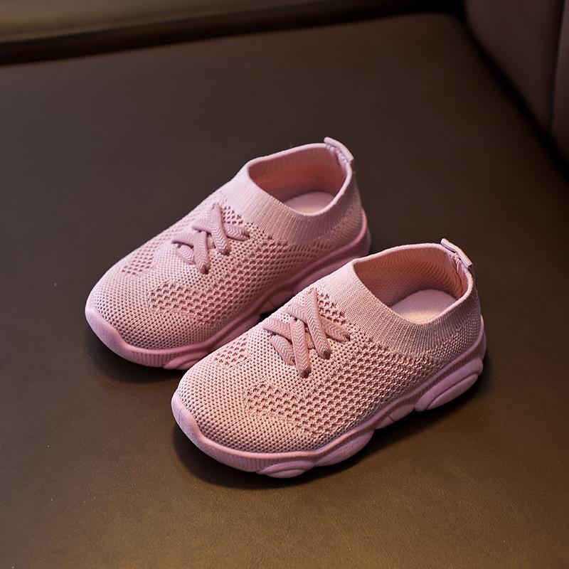 2026Spring Season Children's Knitted Shoes with Injection-molded Soft Soles for Boys and Girls, Breathable Mesh, Non-slip and Wear-resistant