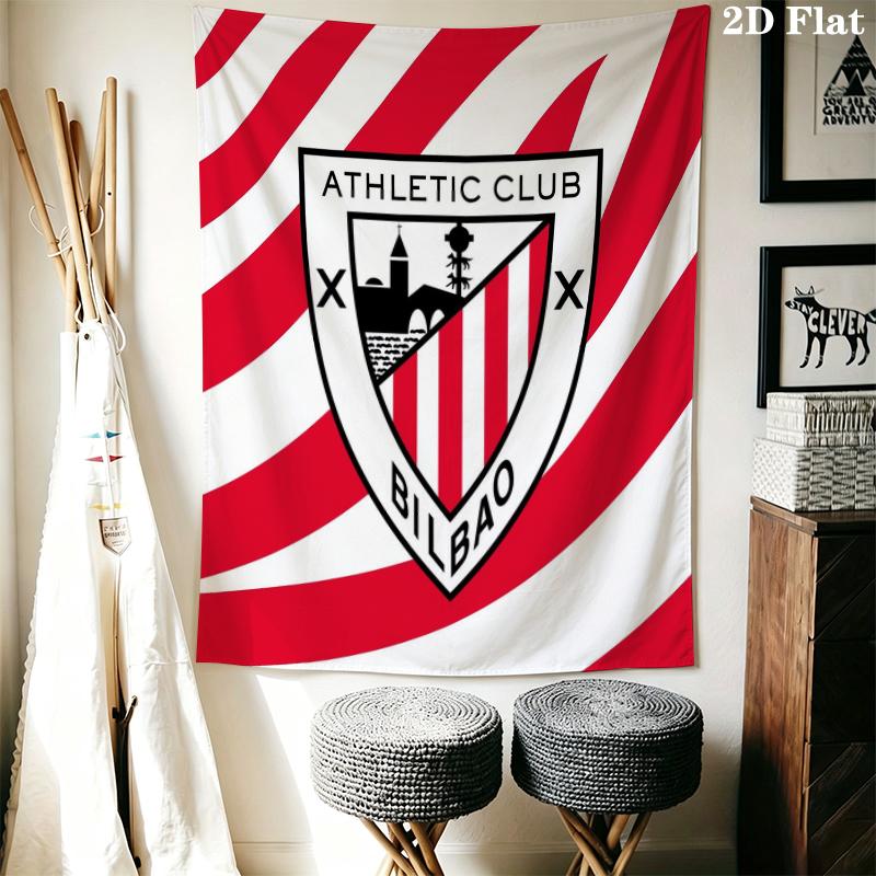 Athletic Club De Bilbao Wall Tapestry Aesthetic Wall Hanging Printed Fabric Blanket Decorative Tapestries for Bedroom Living Room Home Decor