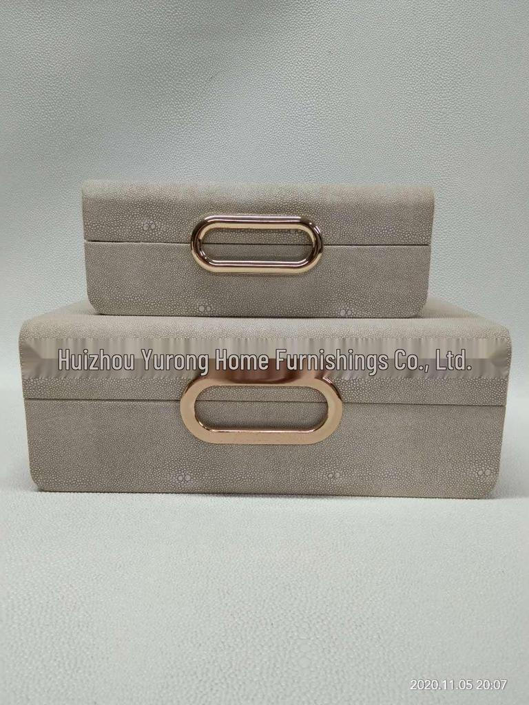 Simple Modern Leather Storage Box for Home, Hotel, Club Decoration, Jewelry & Cosmetics Organization