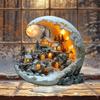 1pc Christmas Moon House Decorations For Home Ornaments Bohemian Moon House Acrylic Display Stand Kids Xmas Gift 2026 New Year