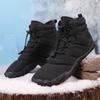 Plush Outdoor Hiking Sneakers Winter Warm Climbing Shoes Unisex High-top Snow Boots Ankle Booties Anti-slip Cotton Shoes