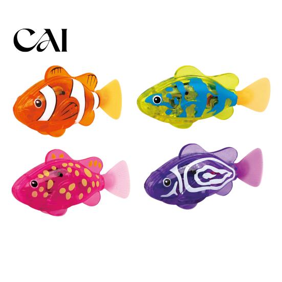 Glowing Fish Toy 4/6Pcs Water-Activated Electronic Toy, Waterproof Robotic Swimming with LED Light, Interactive for Bathtub, Pool, Aquarium