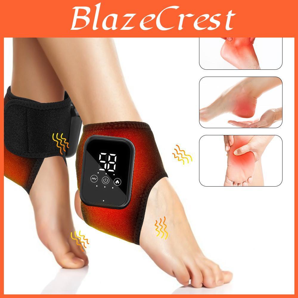 Ankle Massager 2pcs Foot Electric Heated Ankle Wrap Vibration Massager Support Brace Protect Joint Sprain Heating Massage Strap