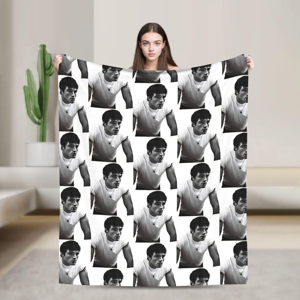 Jacob Elordi Schauspieler Porträt Decke Picknick Flanell Bettwäsche Überwürfe Für Heimdekoration Weich Warm Design Qualität Tagesdecke Geschenkidee
