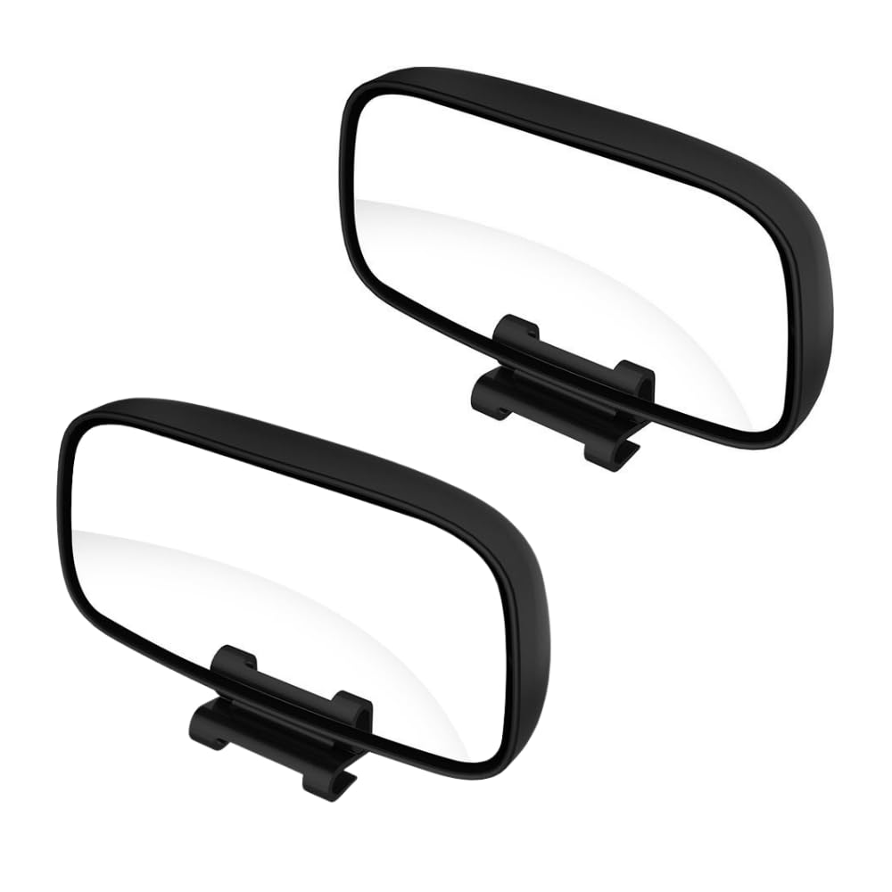 ideamall Side Auxiliary Mirrors for Expanded Field of Adjustable Eliminates Blind Set of 2 and Black Mirrors, Cars, Under-Mirrors, View, Angle, Spots,