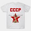 Fashion Soviet Girl Pin Cccp T-Shirt Short Sleeve T Shirt Hip Hop Tees Tops Harajuku Streetwear