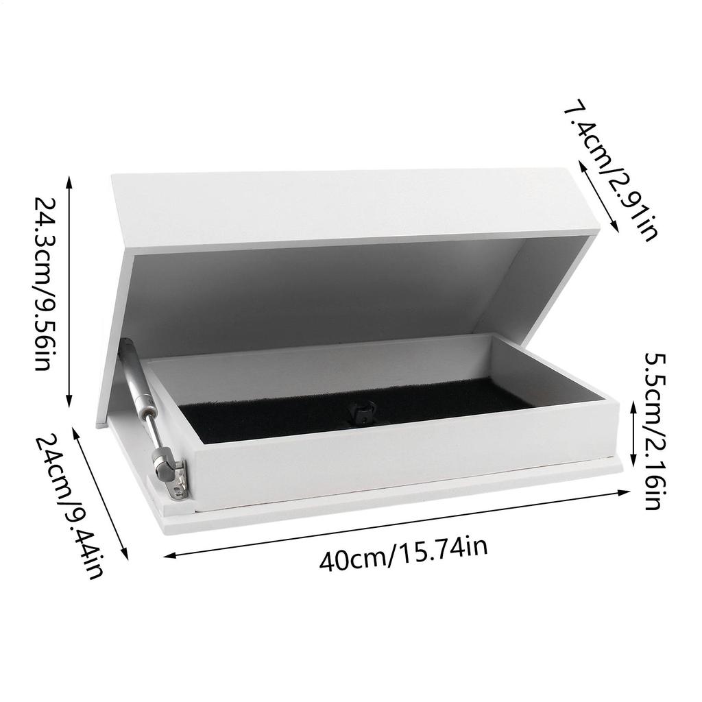 Wall Mounted Storage Rack With Hiddens Compartments Decorative Wooden Floating Display Secret Floating Storage Shelves Safely