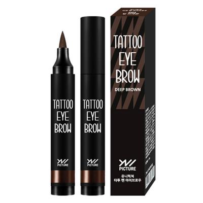 Unipicture Tattoo Pen Eyebrow 3.5g, Deep Brown, 2 Pcs.