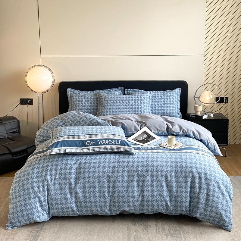 

Комплект пододеяльников из 3 предметов с принтом из хлопка, мягкий к коже, не выцветает, односпальный/двуспальный размер, несколько размеров, всесезонный постельный комплект для мужчин и женщин, без наполнителя 160x210cm 3pc