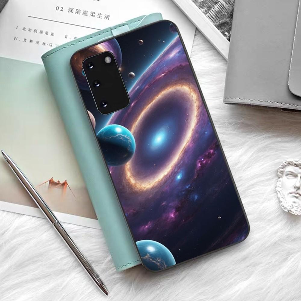 Weltraum Universum Galaxie Handyhülle Silikon PC+TPU Für Samsung S10 20 30 22 23 24 Plus Lite Ultra Hülle