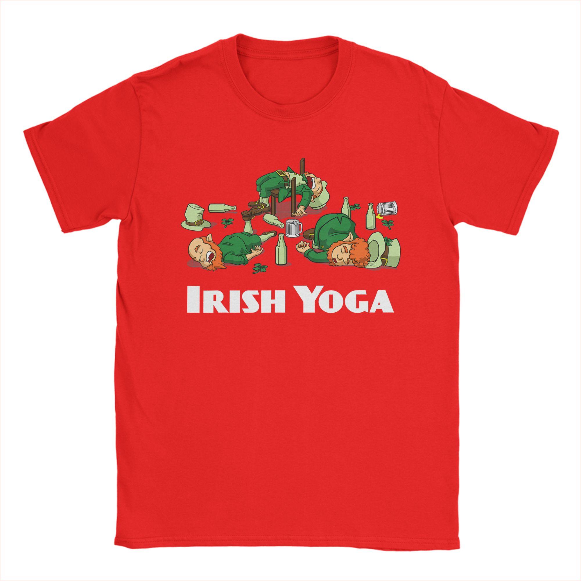 

Irish Yoga Funny St PatrickS Day Leprechaun Matching Unisex T Shirt St Patricks Day Vintage Tees Pure Cotton Clothes S
