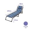 Chaise Longue Jardin Exterieur Bleu 190 X 27 X 58 Cm Bleu - Marbueno