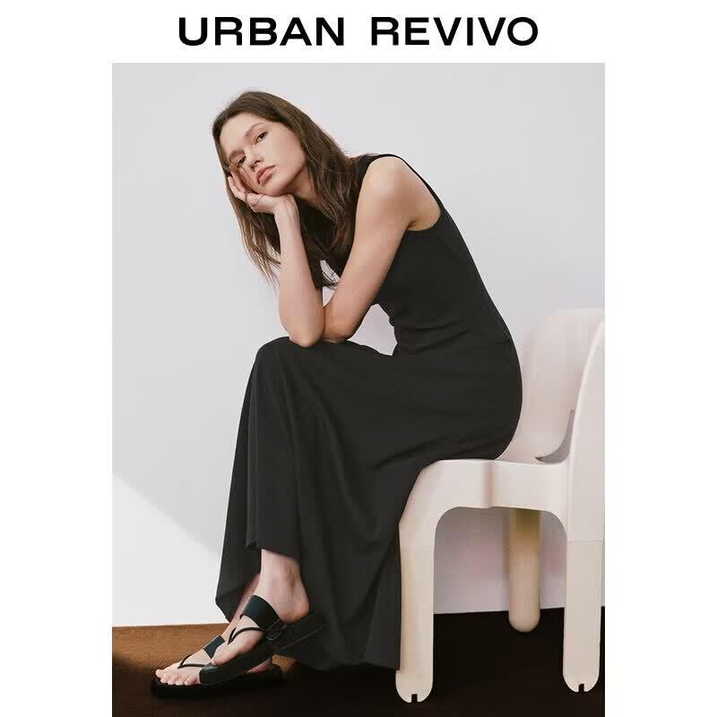 UR2026 Women s Casual Sleeveless Slim-Fit Dress S