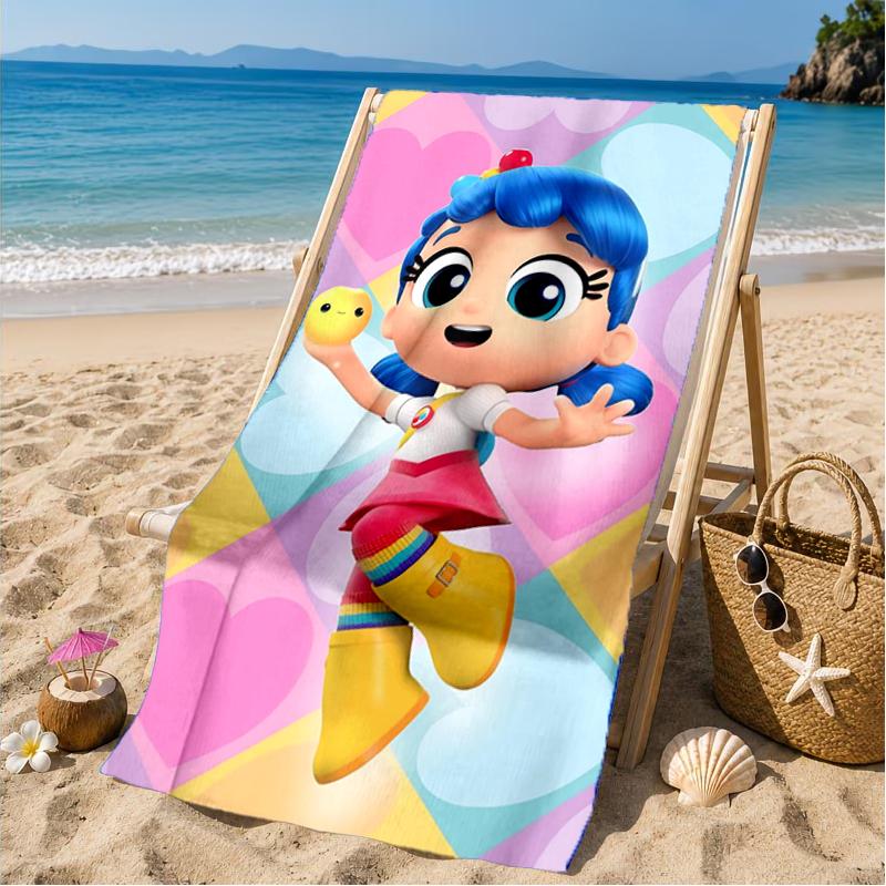 Asciugamano da Spiaggia Avventura nel Regno dell'Arcobaleno, Asciugamano da Spiaggia in Microfibra, Perfetto per Piscina, Spiaggia, Viaggi, Decorazioni per la Casa, Regali per Fan di Feste in Spiaggia