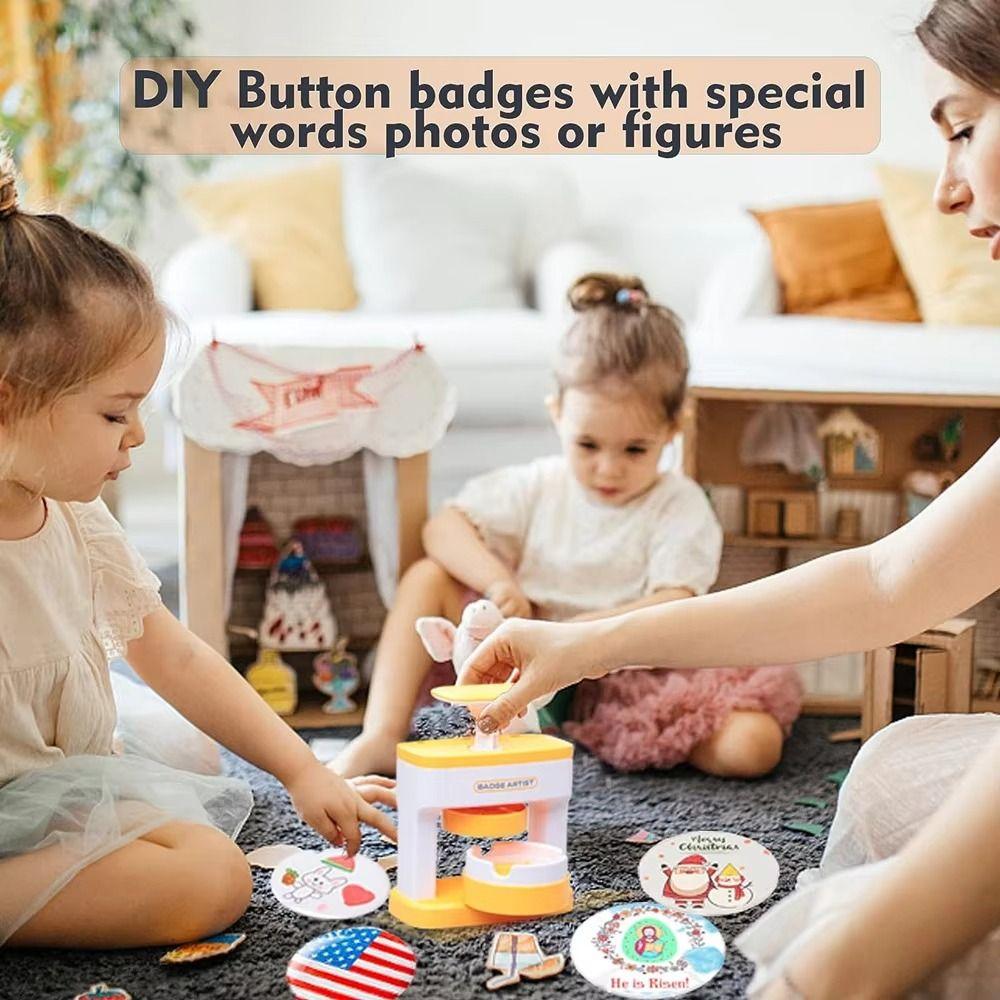 Cute Stickers Badge Maker Machine Punch Press DIY Pin Maker Button Maker Machine  Kids Gift