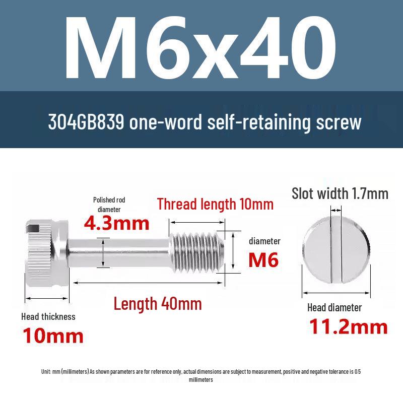 Yigu 304 Anti-Loosening Knurled Head Captive Screw with Anti-Slip Design