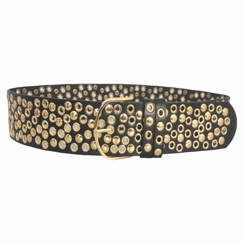 Heavy-Duty Design Punk Studded Belt Personalized Retro-style Decorative Belt Concert