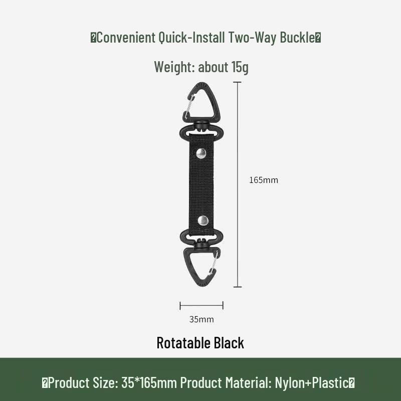 Outdoor Tactical Carabiner Clip with Rotary Buckle