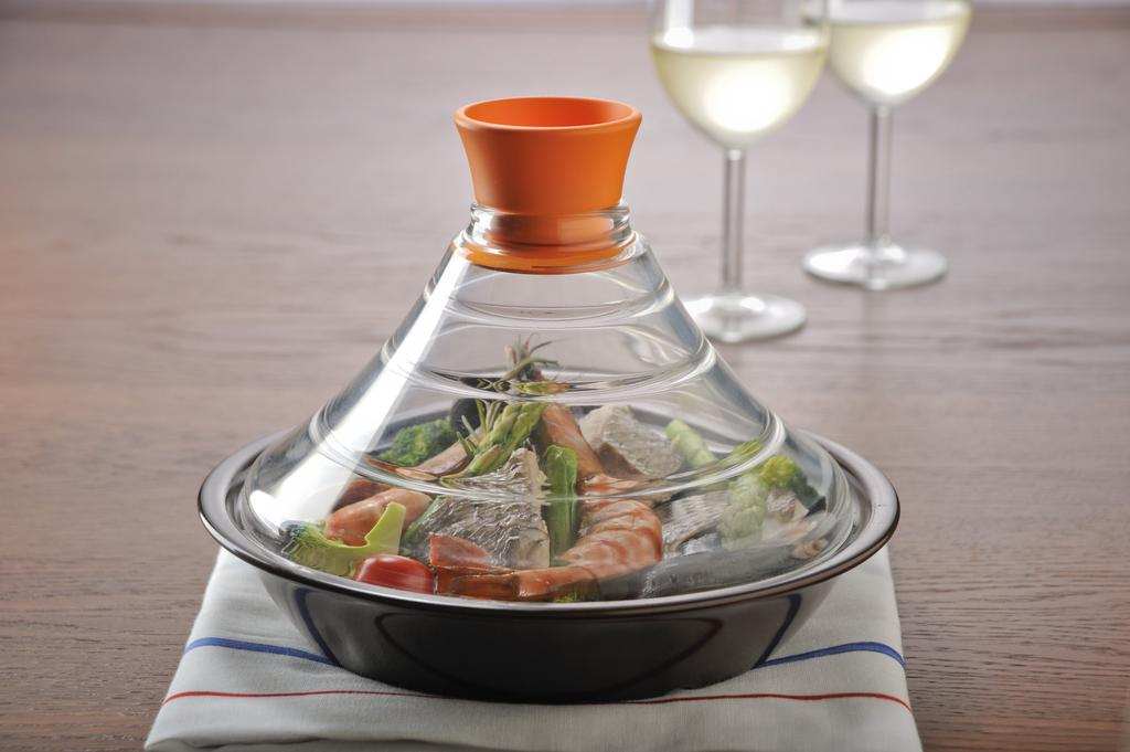 Hario Tagine pot with glass lid Orange TN-200COR