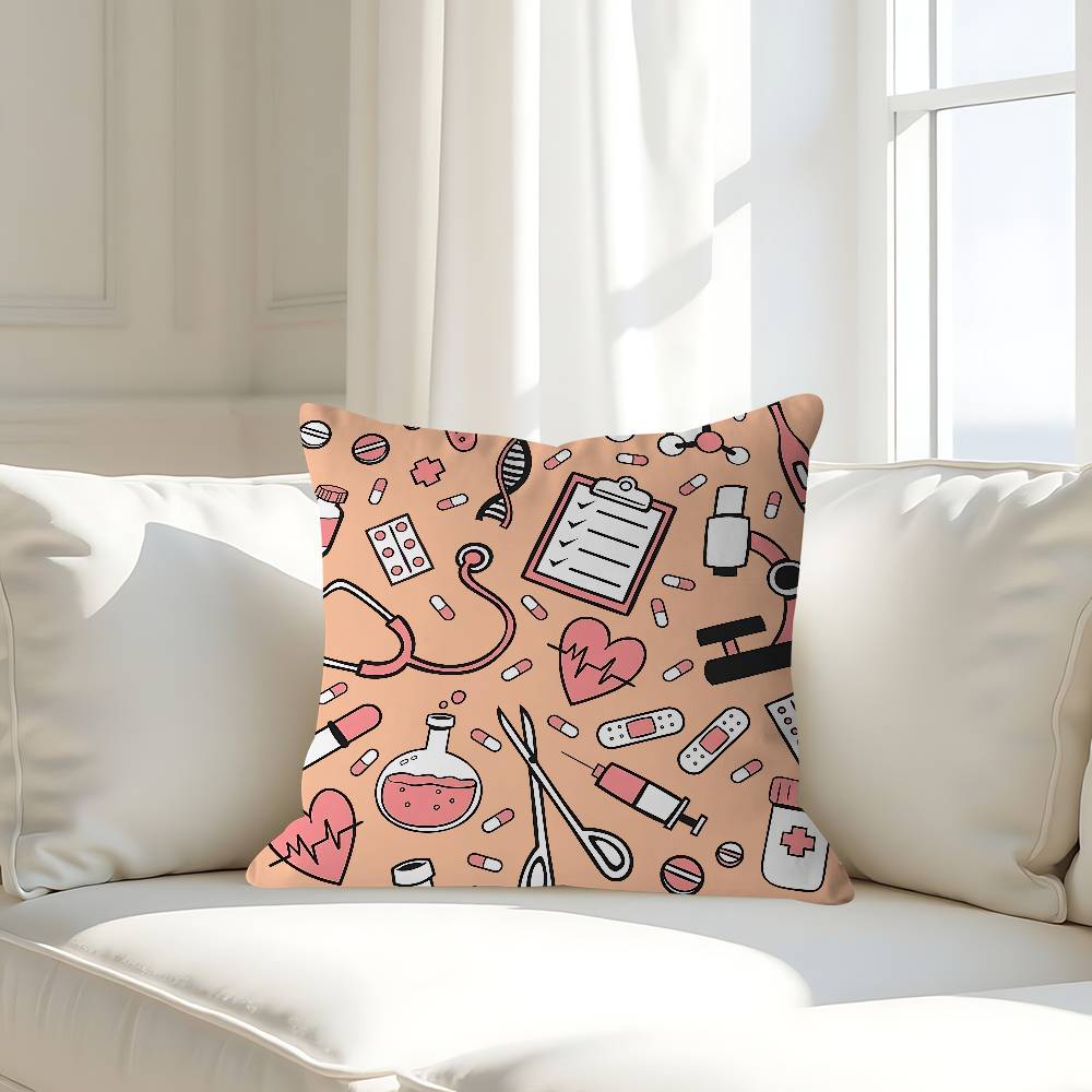 Art Medical Items 45*45cm Cushion Cover Pillow Cover Decor Pillowcase Home Pillowcase For Couch Pillow