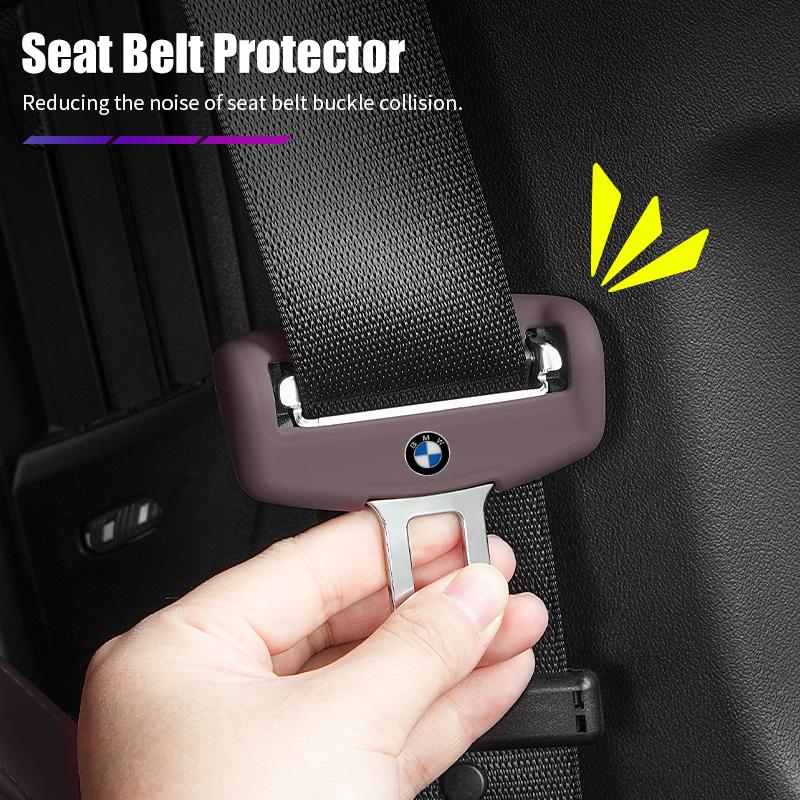 2/5pcs Car Seat Belt Buckle Anti-scratch Protector Cover For BMW 5 Series G60 2024 2025 X1 X2 U11 U10 2023 2024