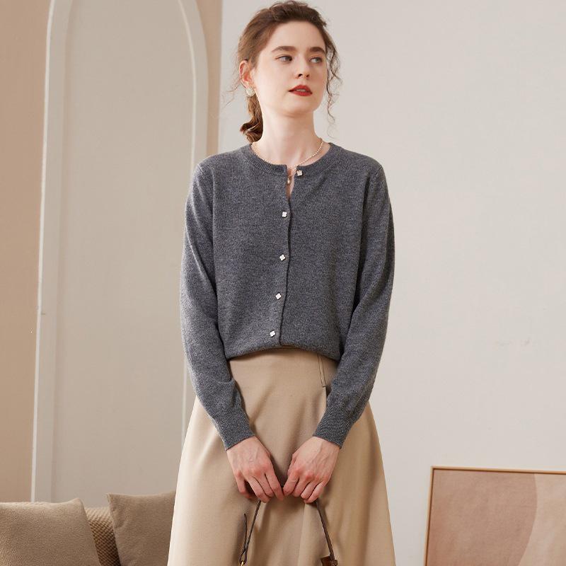 Women`s Cashmere Knit Cardigan - Long