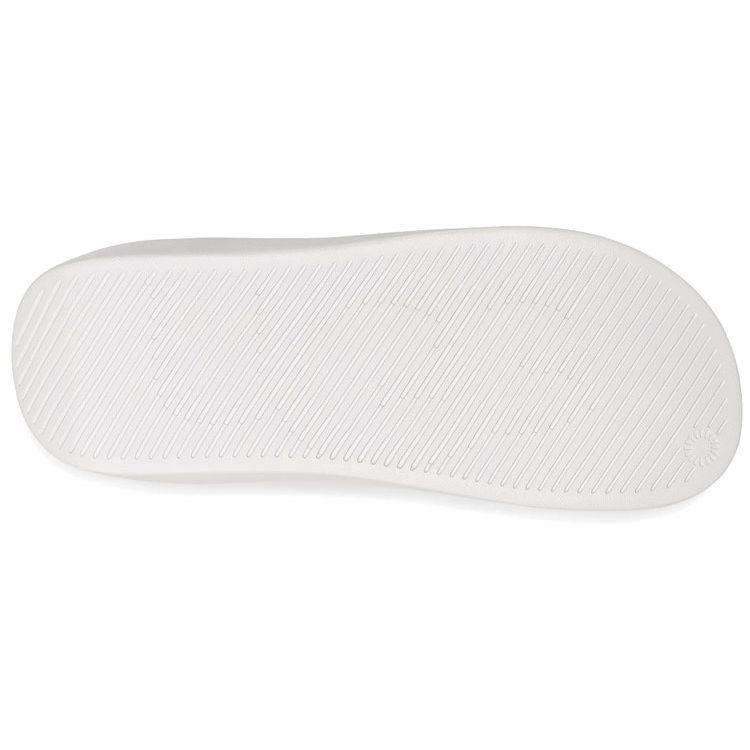 UGG Wygodne Lekkie Modne Sandały Damskie Obuwie Białe Srebrne 1109592-WHT