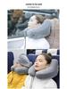 Cross-border H-shaped Crystal Velvet Inflatable Travel Pillow with Hat for Office and Portable Naps