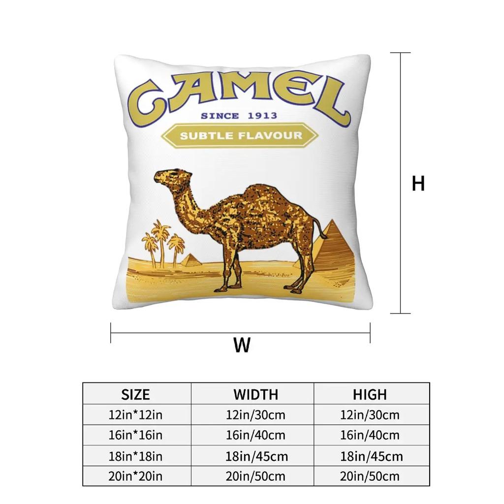 Camel Cigarettes 2 Pcs Square Pillowcase Pillow Cover Cushion Zip Decorative Comfort Throw Pillow For Home Sofa