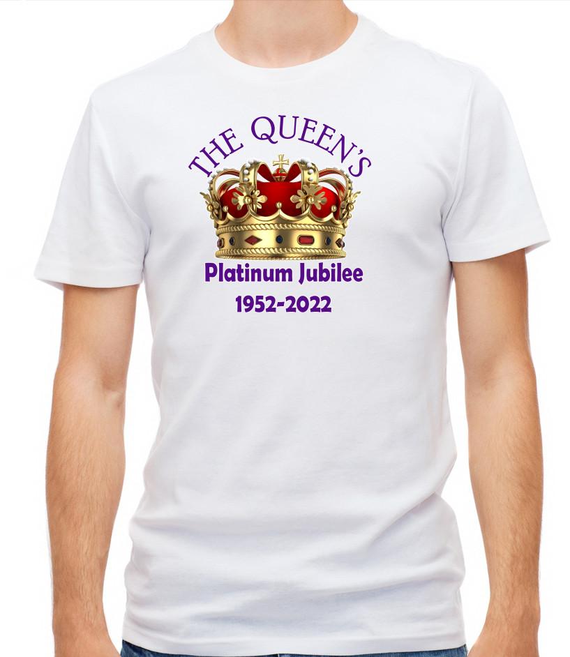 1952-2022 The Queen s Platinum Jubilee 2022 Sleeve Men s T-Shirt F502 L