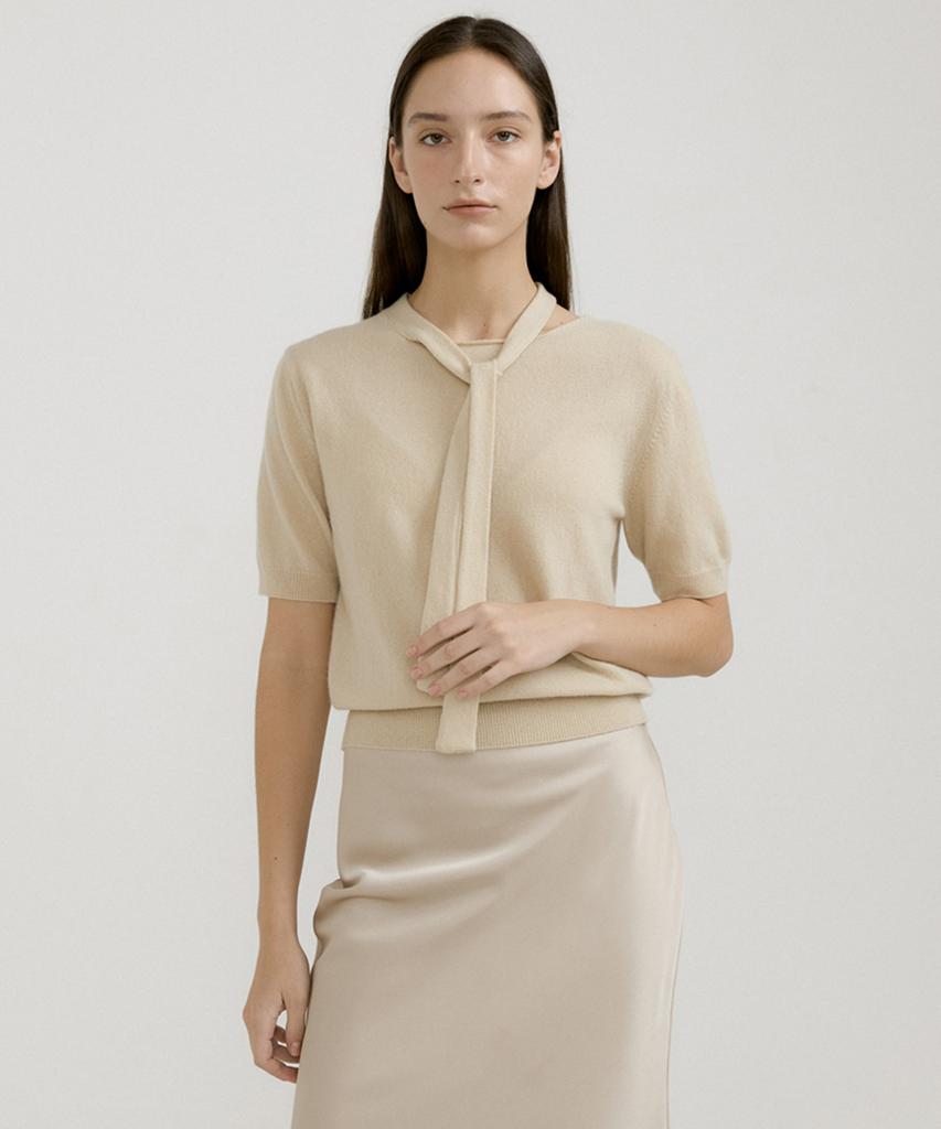 OCTETTE Wool Tie Half Sleeve Kint_3Color