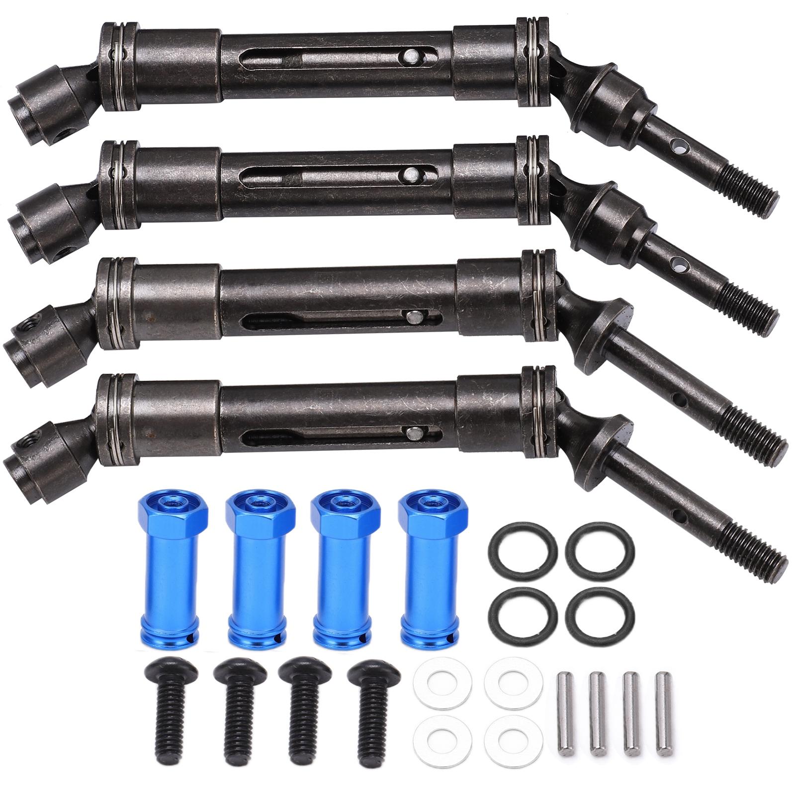 

Front and Rear Drive Shaft Aluminum Alloy Durable CVD Upgrades Parts for Traxxas 1 10 RC Car Navy Blue