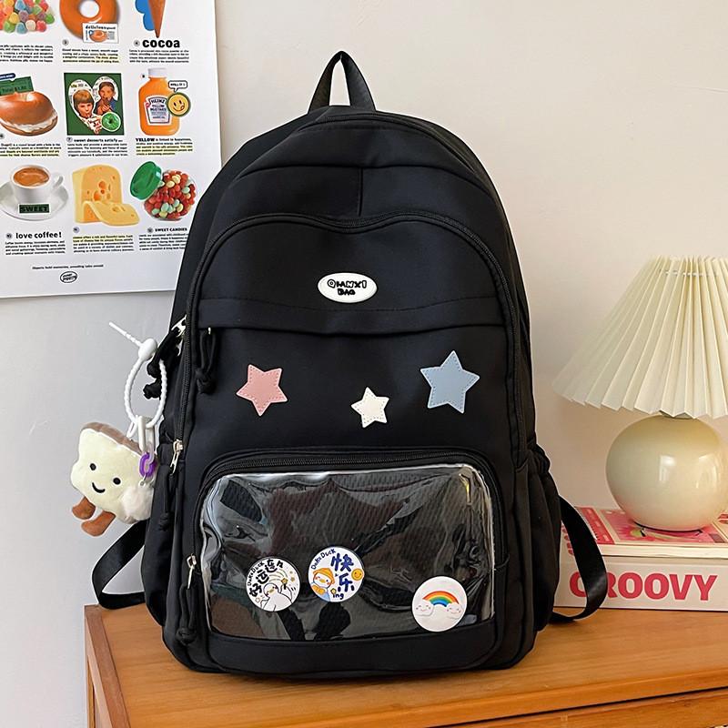 Girl Student Backpack With Nylon Material For School And Daily Use