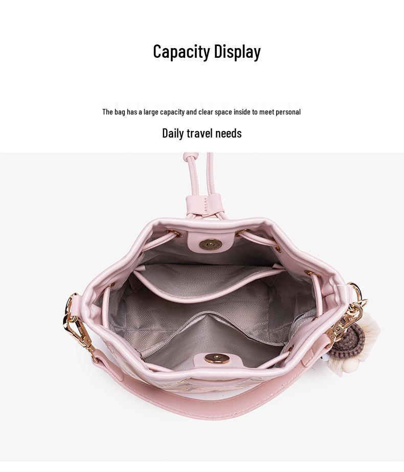 Spring/Summer 2026 Versatile Women's Bucket Handbags - High-End Single Shoulder Crossbody