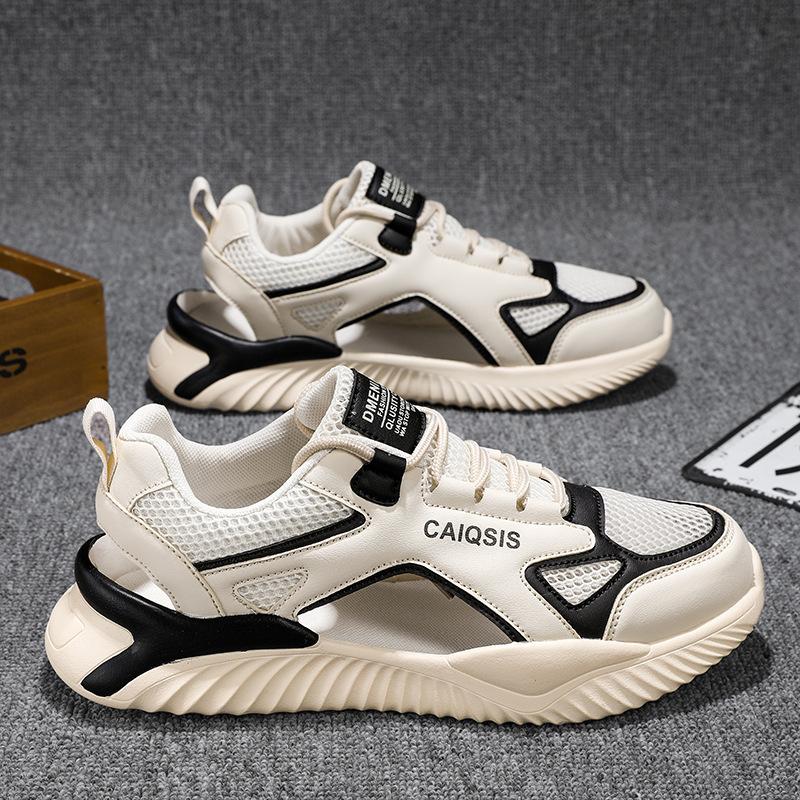 

Весна-лето сетчатая дышащая повседневная обувь мужская пляжная обувь мужские удобные сандалии мужские модные кроссовки мужские тапочки 39 чёрный