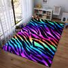 Colorful Zebra Stripes Pattern Carpet for Living Room or Bedroom Decor Suitable for use as an anti-slip for living room bedroom sofas