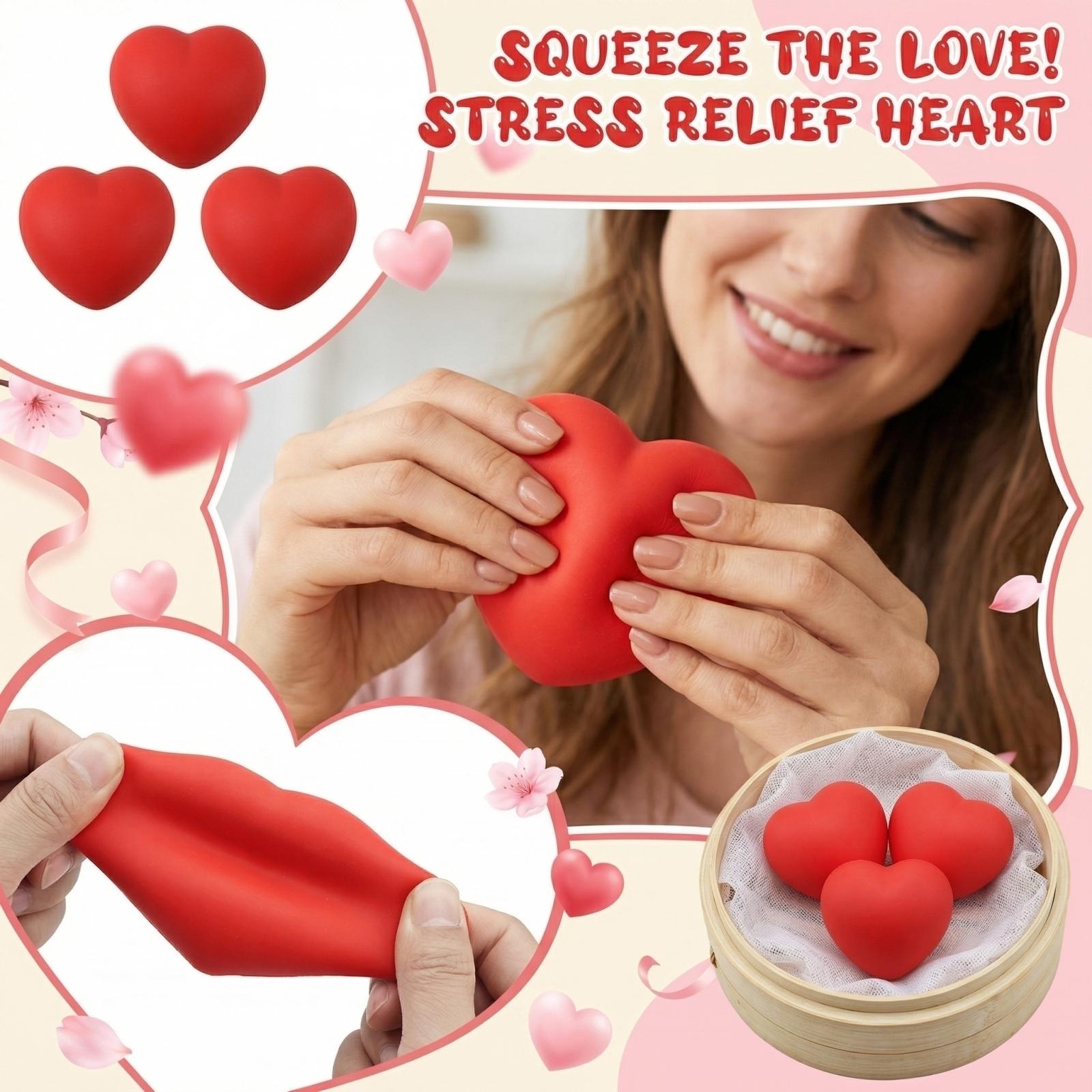 Decompression Heart-Shaped Squeezable Toy one size красный
