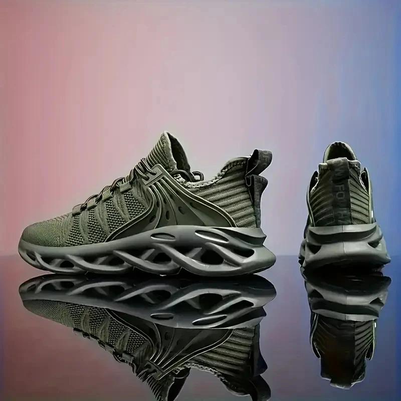 Men's Breathable Casual Sneakers Air Mesh Running Shoes Lightweight Summer Outdoor    Fashionable Rebound Running Shoes