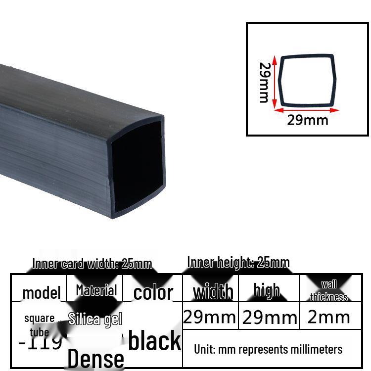High-Temperature Resistant Silicone Square Tubing: Durable, Customizable, Aging-Resistant Rubber Sheath and Hollow Sealing Strip.