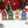 24Pcs Festival Holiday Candy Packaging Boxes Reusable Paper House Gift Containers For Christmas Decorations
