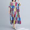 Baumwolle Vintage Streifen Plus Größe Frauen kausal lose lange Sommer Kleid elegante Kleidung 2020 Damen Kleider Sommerkleid