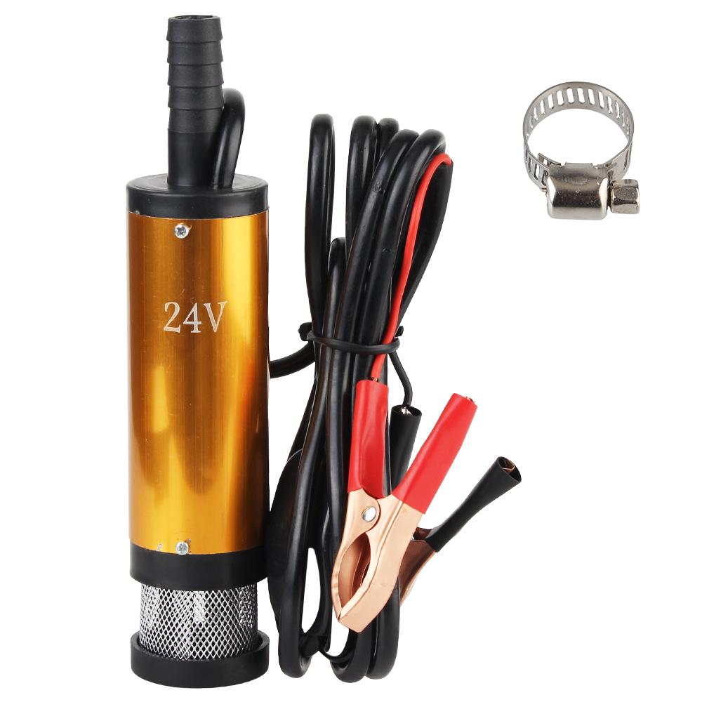 

Портативный автомобильный электрический насос для заправки постоянным током 12 В/24 В для перекачки дизельного топлива, воды, погружной, для перекачки топлива, корпус из алюминиевого сплава, мини