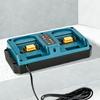 Double Port Battery Charging Base Charging Adapter ABS Texture Suitable for Multiple Tool Batteries with Waterproof Cord