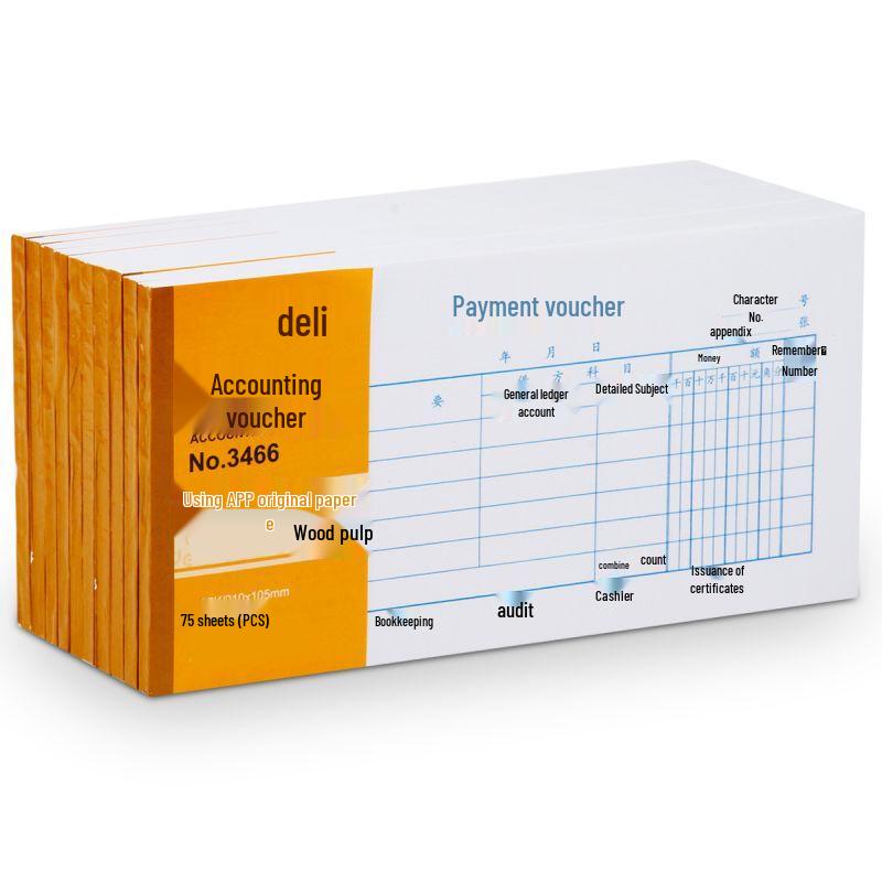 Deli Model 3466 Payment Vouchers, White 3-Pack