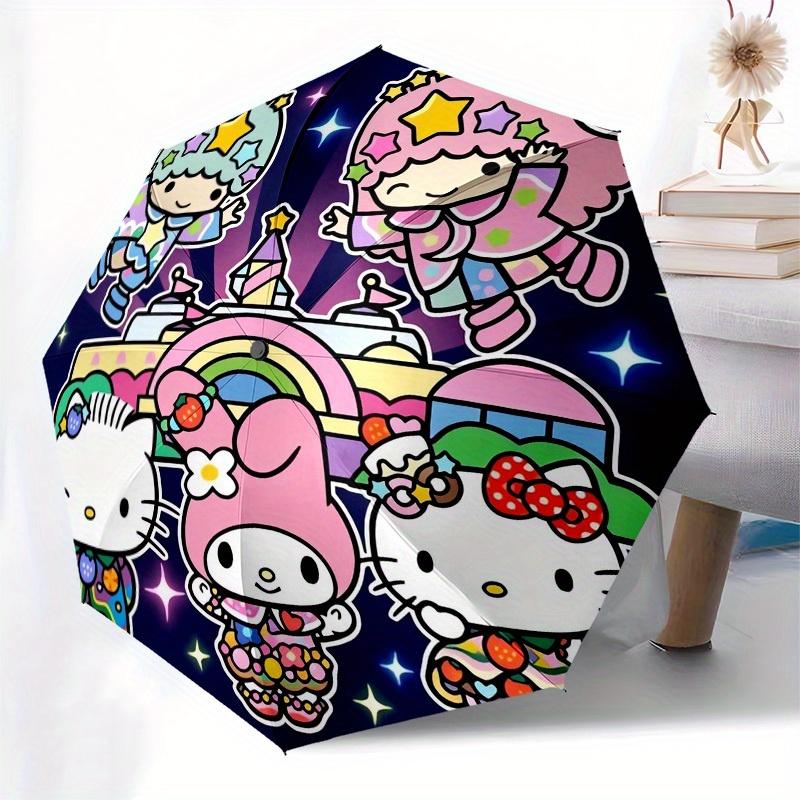 1pc Hello Kitty Fantasy LandUmbrella with Plastic Handle,Suitable for All Seasons Home Travel Outdoor UmbrellaSanlio166