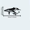 1pc Rustproof Iron Whale Metal Wall Art Decor for Living Room Bedroom Bathroom